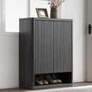 Axyaa 44" Tall Shoe Cabinet with Doors & 4 Shelves, Modern Storage Organizer