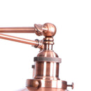 Axyaa Industrial Pink LED Wall Light with Pull Chain Switch - Two Heads Industrial Bedroom Lamp