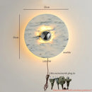 Axyaa Marble LED Wall Light: Modern Nordic Bedroom Lamp for Living Room & Bathroom