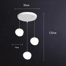 Axyaa White Glass LED Chandelier for Living Room, Staircase & Bar