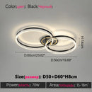 Axyaa LED Ring Ceiling Lamp Modern Creative Design for Living Room Hall Dining Bedroom