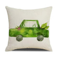 Axyaa Summer Farmhouse Linen Pillow Cover 45x45cm Beach Vacation Home Decor