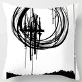 Axyaa Boho Style Ink Painting Pillow Sleeve for Home Decoration