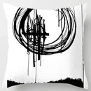 Axyaa Boho Style Ink Painting Pillow Sleeve for Home Decoration