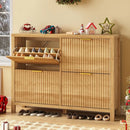 Axyaa 4-Drawer Wooden Shoe Organizer for Entryway Storage