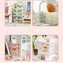 Axyaa Kawaii Plastic Drawer Organizer for Desk Storage & Makeup - Cute Stationery Holder