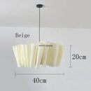 Axyaa Wabi-sabi Style Fabric Chandelier Cream Color Pendant Light