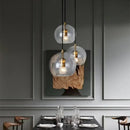 Axyaa Glass Pendant Light Industrial Style for Kitchen Bedroom Bar Cafe