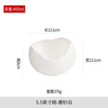 Axyaa White Ceramic Sweet Bowl - Japanese Irregular Deep Soup Fruit Salad Bowl