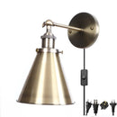 Axyaa Industrial Iron LED Wall Lamp Plug-In Stair Light Fixture