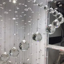 Axyaa Spiral LED Crystal Chandelier for Modern Living Room Staircase Bedroom Hall