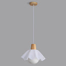 Axyaa Nordic Wooden Flower LED Bedside Chandelier Room Lighting