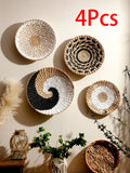Seagrass Wall Basket: Handmade Boho Home Decor by Axyaa