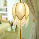 Axyaa Crystal Tassel Table Lamp LED Gold Lustre Elegant Bedrooms Princess Villa Decor