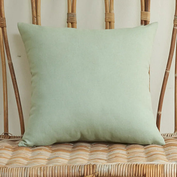Axyaa Waterproof Plain Cushion Cover - Modern Square Pillowcase for Living Room