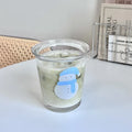 Axyaa Christmas Glass Cups 350ml Cute Festive Mug Bubble Tea Cocktail Cup