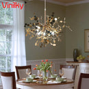 Modern LED Stainless Steel Pendant Light for Home Decor, Bedroom, Dining Room by Axyaa