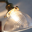 Axyaa Clear Glass LED Wall Lights with Modern Toggle Switch, Walnut Copper Stair Light