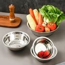 Axyaa Stainless Steel Salad Bowls Large Capacity Food Container Kitchen Tableware