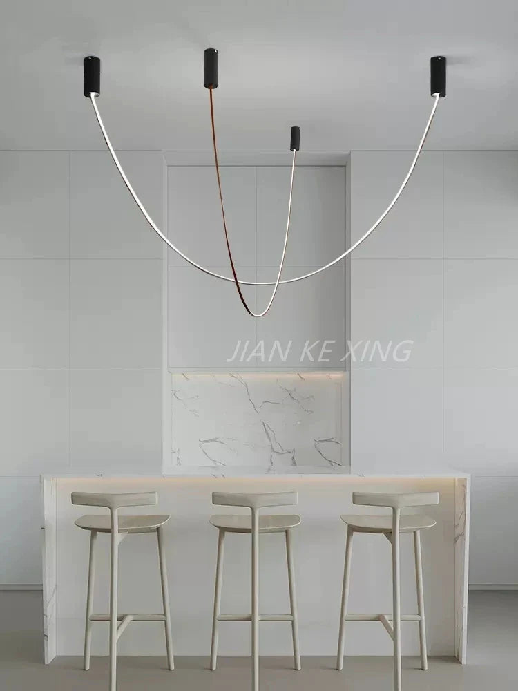Axyaa Soft Silicone Belt Pendant Lamp for Loft Living with LED Luminaires