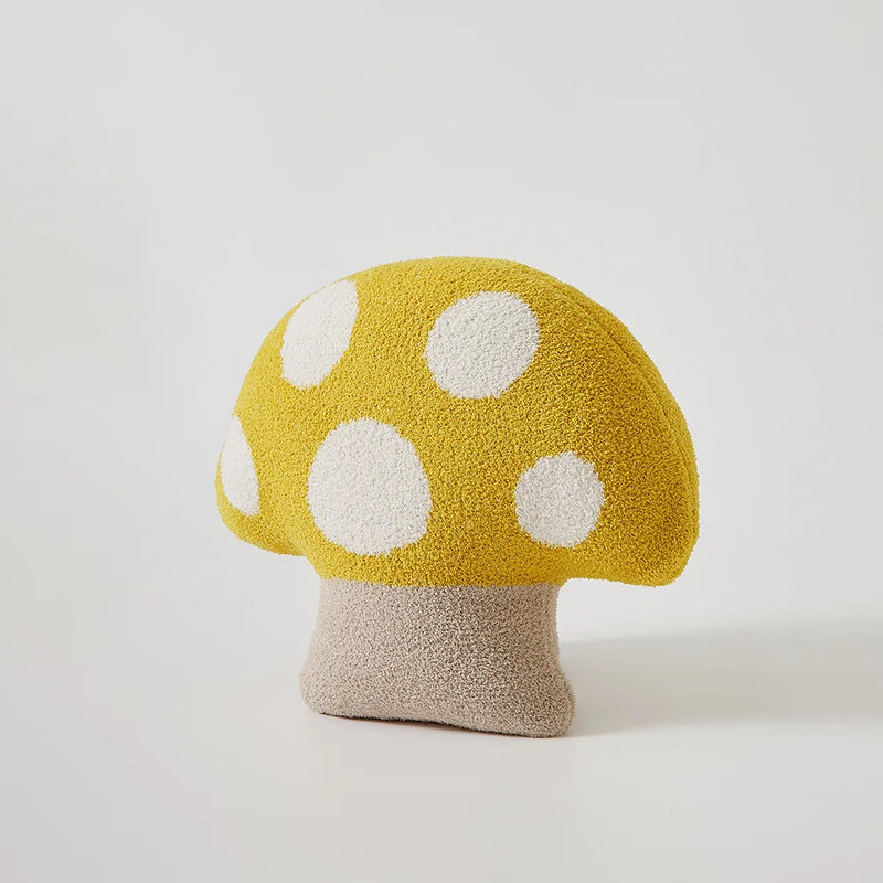 Axyaa Plush Mushroom Pillow 45x50cm. Removable Cover, Decorative Cushion for Bedroom Sofa.