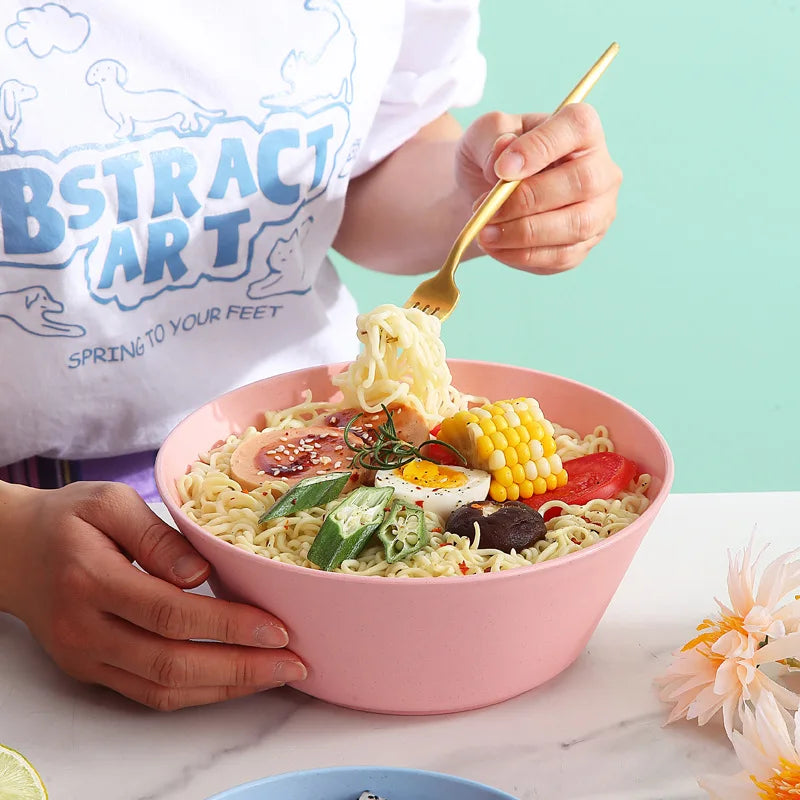Axyaa Wheat Straw Dining Set: Bowls, Plates & Utensils