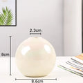 Axyaa Ceramic Vase: Gradient Pearl White Desk Decoration for Flowers Arrangement