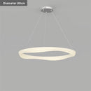 Axyaa White Ring LED Pendant Chandelier for Modern Home Decor and Indoor Lighting