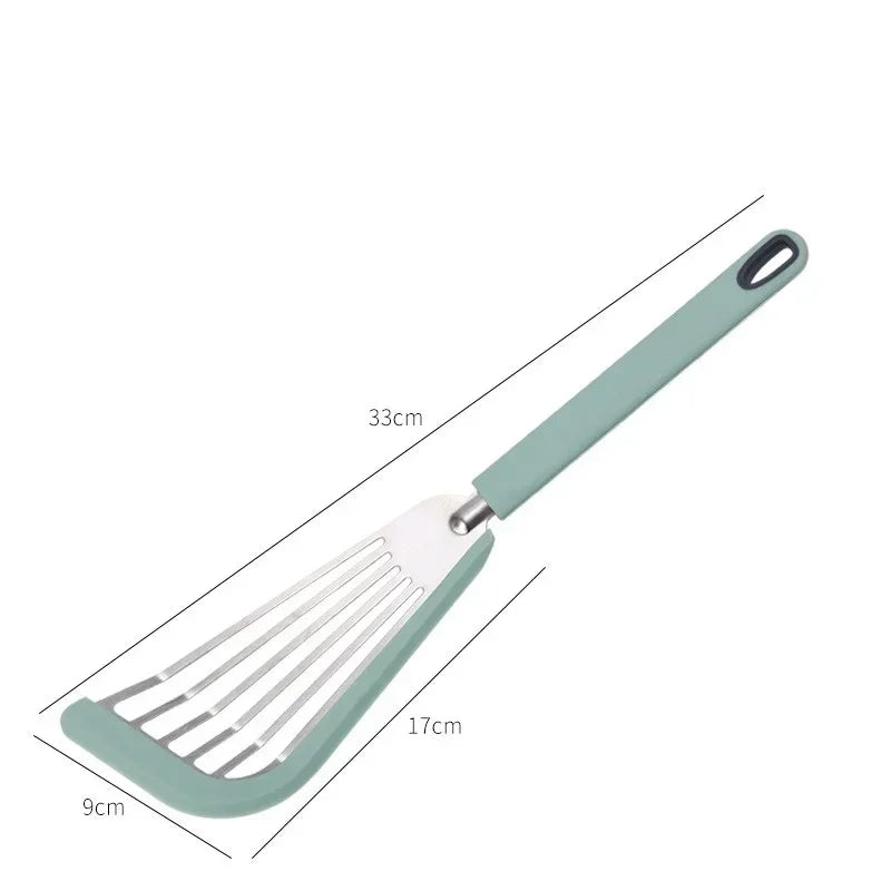 Axyaa Stainless Steel Silicone Shovel for Cooking and Frying