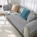 Axyaa Winter Flannel Sofa Cover: Thick, Soft Plush, Non-Slip, Protective Seat Cushion