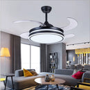 Axyaa Retractable Ceiling Fan with Air Purifying LED light, Smart Remote Control