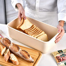 Axyaa Bamboo-Covered Bread Storage Box: Fresh Kitchen Storage Solution