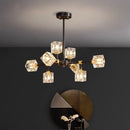 Axyaa Crystal Chandelier - Luxury Living Room & Dining Room Ceiling Light