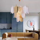 Axyaa Crystal LED Ceiling Chandelier for Bedroom Living Room Lighting