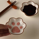 Axyaa Ceramic Cat Claw Sauce Dishes with Tomato Sauce Bowls - Set of 3