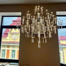 Axyaa Nordic Crystal Pendant Lamp for Chrome Decorative Lighting in Living & Dining Rooms