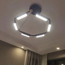 Axyaa Aluminum Chandelier: Modern Minimalist Designer Lighting Fixture for Dining & Living Room