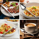 Axyaa 24-Piece Stainless Steel Cutlery Set for Restaurant Banquets