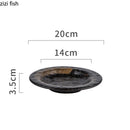 Axyaa Retro Ceramic Dinner Soup Pasta Salad Dessert Snack Plates Molecular Cuisine Tableware
