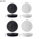Axya Ceramic Solid Color Sushi Plate Set of 4