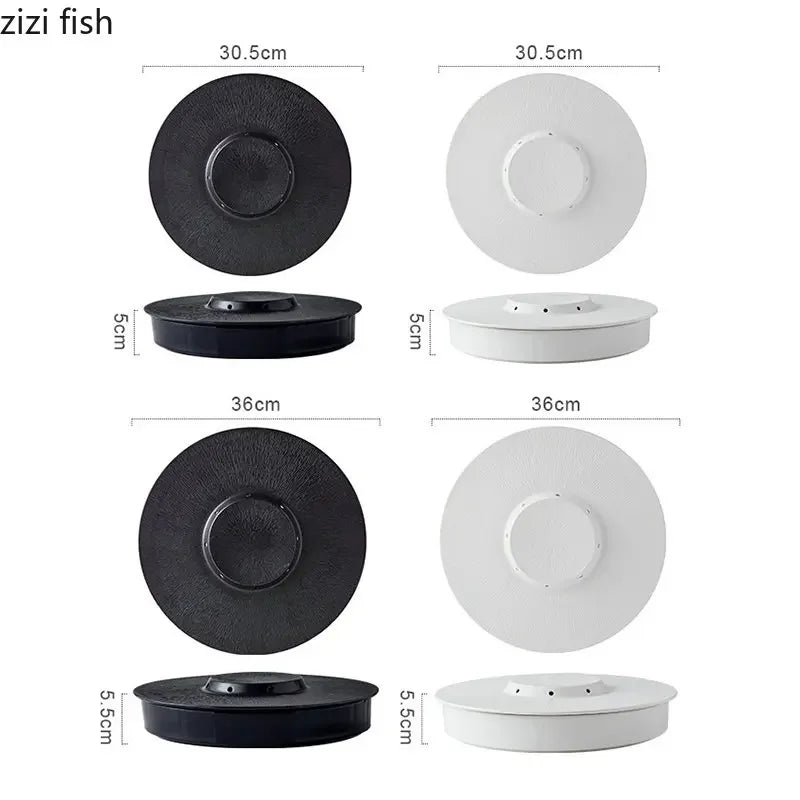 Axya Ceramic Solid Color Sushi Plate Set of 4