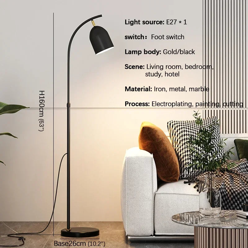 Axyaa Nordic LED Floor Lamp - Modern & Simple Living Room Bedroom Decor