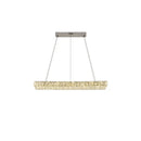 Axyaa Crystal LED Chandelier: Modern Art Decor Pendant Lighting for Living and Dining Rooms