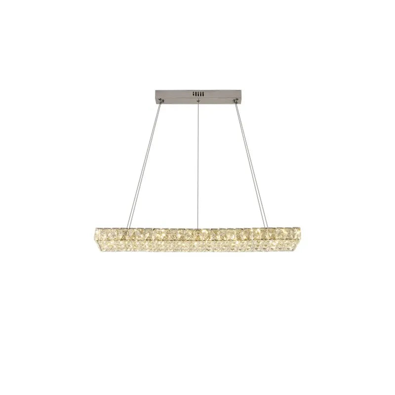 Axyaa Crystal LED Chandelier: Modern Art Decor Pendant Lighting for Living and Dining Rooms