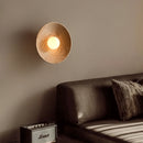 Axyaa Round Wooden Wall Lamp for Stylish Home Decor