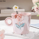 Axya Pearlescent Tulip Ceramic Coffee Mug - High Beauty Breakfast Cup