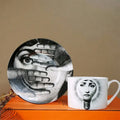 Axyaa Gold-plated Face Animal Ceramic Coffee Cup | Fine Bone Teacup | Home Decor & Gift