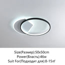 Axyaa LED Ceiling Lights: Modern Round & Square Bedroom Study Indoor Lamps