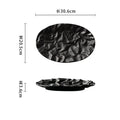 Axyaa Ceramic Fish Plate with Wavy Design, Ideal for Steamed Fish or Cake Display