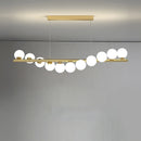 Axya Glass Ball Gold Chandelier for Dining Room Kitchen Décor